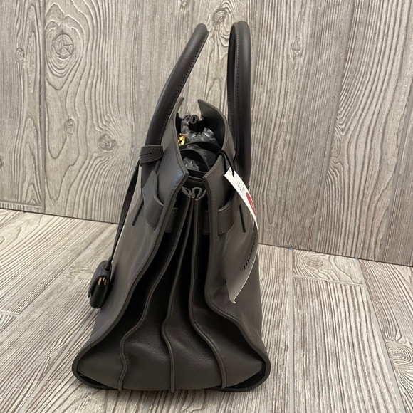 SAINT LAURENT Small Sac de Jour Bag Light Gray Leather - Picture 3 of 12